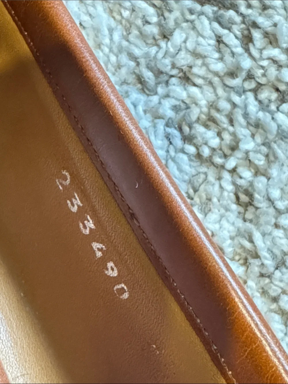 Gucci Brown Leather Logo Strap Men's Loafers